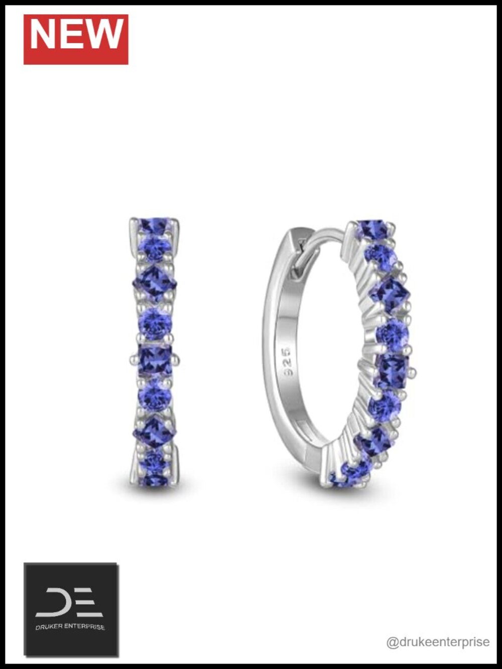 Sterling Silver Gold Plated Huggie Hoop Earrings Cubic Zirconia Small Hoops Gift